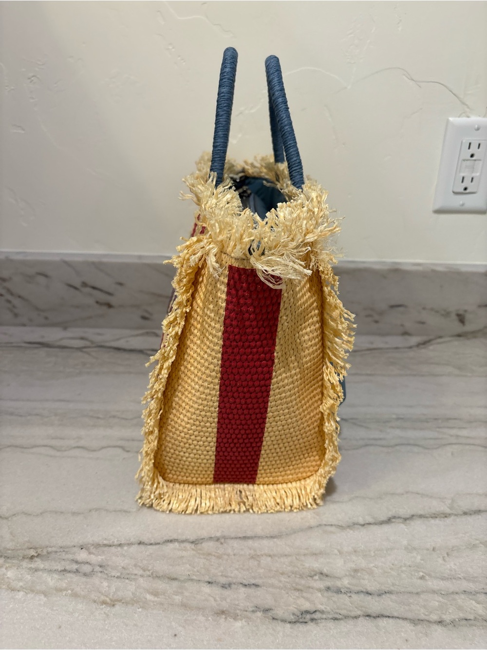 Patricia Nash Memories of Greece Straw Tote Bag - Picture 3 of 6